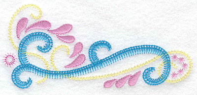 Embroidery Design: Double swirl A 5.53w X 2.48h