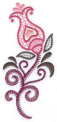 Embroidery Design: Trumpet Flower A 2.18w X 4.96h