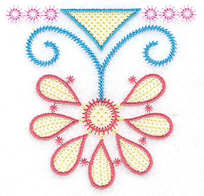 Embroidery Design: Hanging flower 3.87w X 3.75h