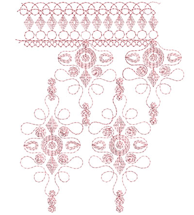 Embroidery Design: Heirloom From The Vault 9 Design 4 7.80w X 9.76h