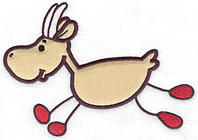 Embroidery Design: Goat applique 6.96w X 4.87h