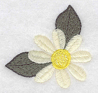 Embroidery Design: Single daisy 2.02w X 1.97h