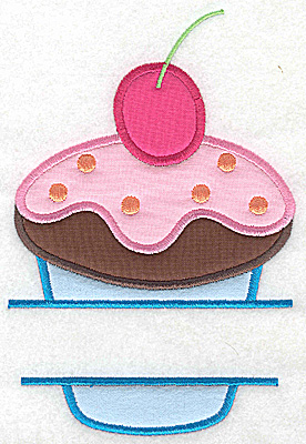 Embroidery Design: Cupcake 2 large four applique 6.82w X 4.56h