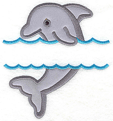 Embroidery Design: Dolphin large applique 5.43w X 4.97h
