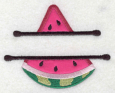 Embroidery Design: Watermelon small applique 3.70w X 2.98h