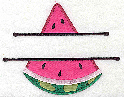 Embroidery Design: Watermelon large double applique 6.20w X 4.93h