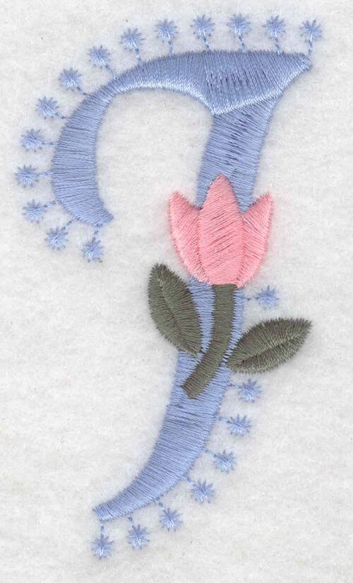 Embroidery Design: I Large3.53inH x 1.99inW