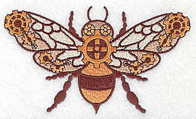 Embroidery Design: Steampunk fly large 4.99w X 2.95h