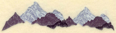 Embroidery Design: Mountain range7.01w X 1.96h