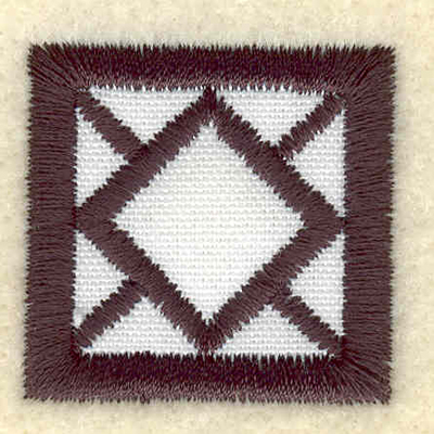 Embroidery Design: Geometric applique square1.26w X 1.24h