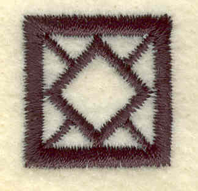 Embroidery Design: Geometric square0.85w X 0.83h