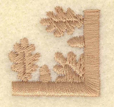 Embroidery Design: Large oake leaf and acorn corner1.75w X 1.73h