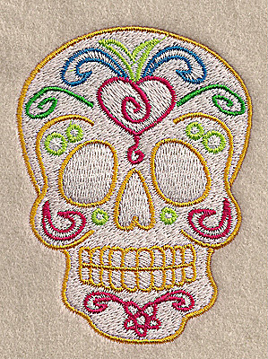 Embroidery Design: Skull B 2.60w X 3.49h