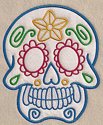 Embroidery Design: Skull A large applique 5.62w X 6.92h