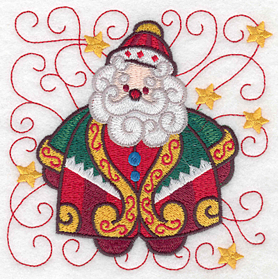 Embroidery Design: Santa A large 4.96w X 4.97h