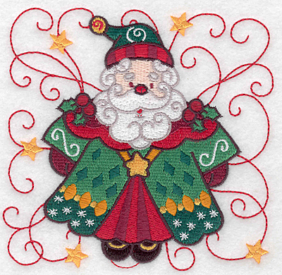 Embroidery Design: Santa D large 4.98w X 4.89h