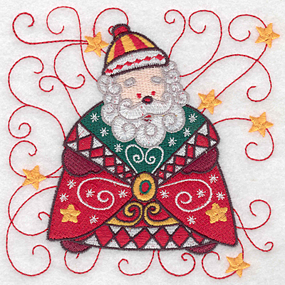 Embroidery Design: Santa E large 5.00w X 4.98h