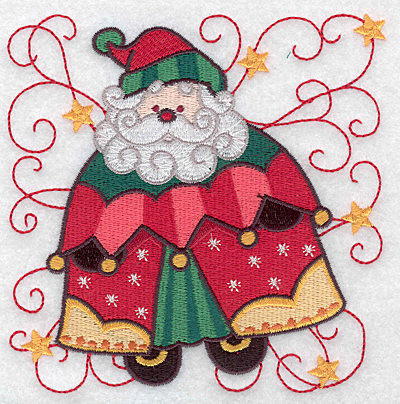 Embroidery Design: Santa F large  4.97w X 5.00h