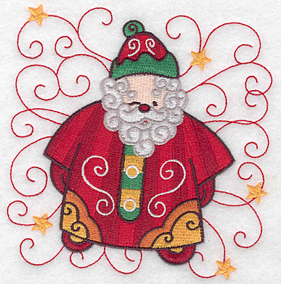 Embroidery Design: Santa H large 5.00w X 5.00h