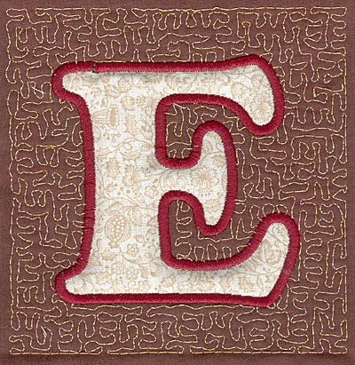 Embroidery Design: E Stipple A applique3.94w X 3.82h