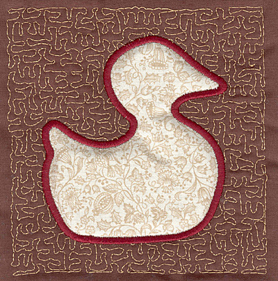 Embroidery Design: Duck Stipple A4.00w X 3.82h
