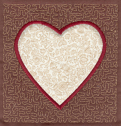 Embroidery Design: Heart Stipple A4.00w X 3.82h
