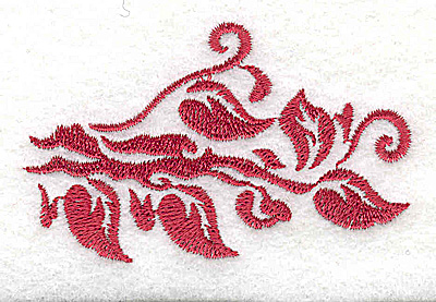 Embroidery Design: Stencil leaves corner 2.79w X 1.77h