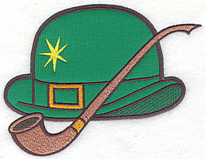 Embroidery Design: Irish Derby hat applique large 6.12w X 4.65h