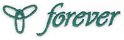 Embroidery Design: Forever 3.51w X 1.00h