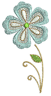 Embroidery Design: Summer flower 3 1.60w X 3.12h