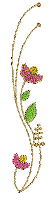 Embroidery Design: Summer flowers 1 1.13w X 6.48h