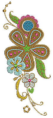 Embroidery Design: Summer flowers 3 2.49w X 6.00h
