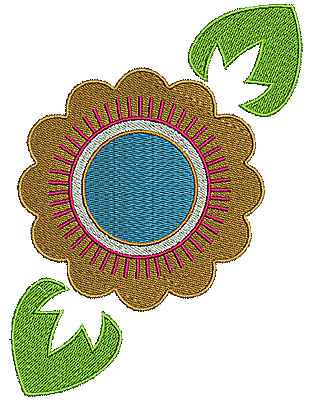 Embroidery Design: Summer flower 7 4.72w X 6.36h