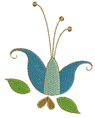 Embroidery Design: Summer flower 9 3.92w X 5.00h