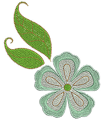 Embroidery Design: Summer flower 10 4.13w X 5.00h