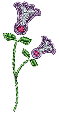 Embroidery Design: Summer flower 14 1.33w X 2.75h