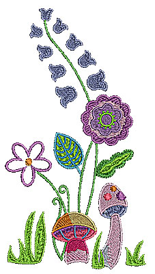 Embroidery Design: Summer floral garden 2 3.61w X 6.69h