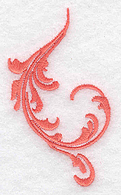 Embroidery Design: Swirl element 1A 1.77w X 3.08h