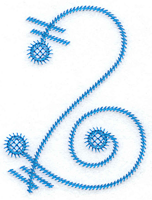 Embroidery Design: 2 large 2.78w X 3.63h