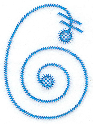 Embroidery Design: 6 large 2.61w X 3.61h