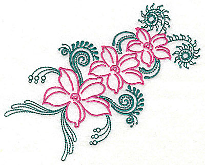 Embroidery Design: Sweet Jasmine design I large 8.88w X 7.25h