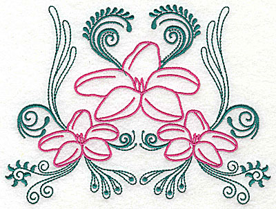 Embroidery Design: Sweet Jasmine design J large 9.75w X 7.25h
