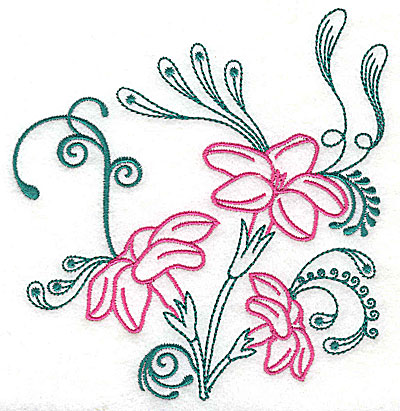 Embroidery Design: Sweet Jasmine design L large 7.25w X 7.81h