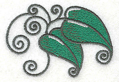 Embroidery Design: Leaves and vines A 2.90w X 1.95h