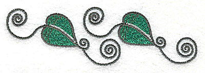Embroidery Design: Leaves and vines E 4.26w X 1.33h