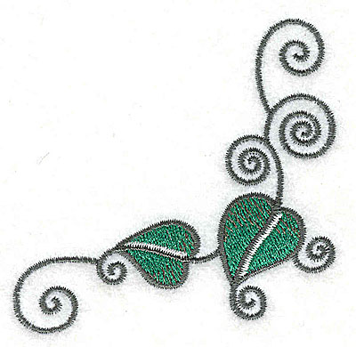 Embroidery Design: Leaves and vines I 3.03w X 2.97h