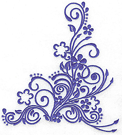 Embroidery Design: Daisy swirl large 6.46w X 7.15h