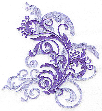 Embroidery Design: Leaf swirls large 6.44w X 7.05h