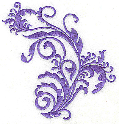 Embroidery Design: Leaf swirls single color 4.70w X 4.91h