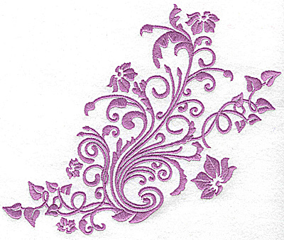 Embroidery Design: Ivy swirls large 7.72w X 6.46h